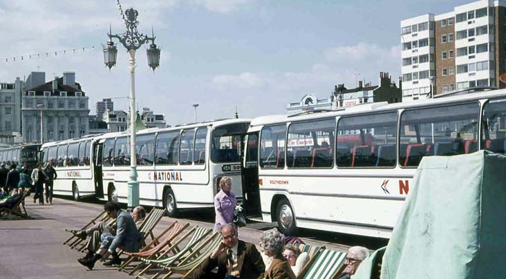 Southdown Plaxton Supreme excursion coaches on Madeira Drive